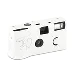 Weddingstar Disposable Camera with Flash - Silver Enchanted Hearts, Model: 5507-77
