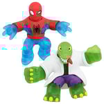 Heroes of Goo Jit Zu Coffret Duel Marvel Goo Shifters Spider-Man vs Goo Shifter Lizard. 2 héros Marvel Souples de 11 cm. Presse Le cœur de Goo Shifter Lizard et transforme sa Substance.