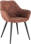 Rootz Modern Matstol - Ergonomisk stol - Snygga sittplatser - Bekväm design - Hållbar konstruktion - Justerbar stabilitet - Tyg och metall - 84cm x 41
