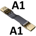 5cm A1-A1 Câble d'extension HDMI Standard type A V2.0 intégré, prend en charge le câble plat 2K / 144hz 4K/60Hz, câble d'extension de fil d'ordinateur Nipseyteko