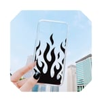 Fashion Red Flames Clear Phone Case For iPhone 11 Pro XR X XS MAX SE 2020 7 8 6 Plus Fire Pattern Soft TPU Back Cover Coque-Style 4-For iPhone 7