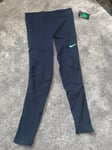 Women's Nike Pro Hyperwarm Tights Sz M Dark Blue 803152 451 New