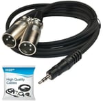 6ft 1/8" to Dual XLR Male Splitter Cable compatible with JBL EON 5151XT System