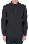Fred Perry Long Sleeve Polo Charcoal Marl 40 TD110 BB 14