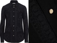 Versace Collection Men Iconic Cult Printed Denim Shirt Long Sleeved 40 L