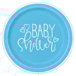 Baby Shower Papptallrikar Ljusblå