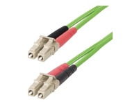 StarTech.com 5m (15ft) LC to LC (UPC) OM5 Multimode Fiber Optic Cable, 50/125µm Duplex LOMMF Zipcord, VCSEL, 40G/100G, Bend Insensitive, Low Insertion Loss, LSZH Fiber Patch Cord - Patch-kabel - LC/UPC-multiläge (hane) till LC/UPC-multiläge (hane) - 5 m - 2.9 mm - fiberoptisk - duplex - 50/125 mikron - OM5 - halogenfri, upp till 100 Gbps dataöverföringshastighet - grön