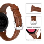 Samsung Galaxy Watch 3 41mm Smalt armband i äkta läder, brun