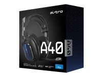 ASTRO A40 TR - For PS4 - headset - fullstorlek - kabelansluten - 3,5 mm kontakt - svart, blå