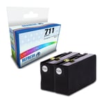 Refresh Cartridges Black 711 (P2V31A0) Ink Twin Pack Compatible With HP Printers