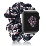 Scrunchie Strap Compatible with Apple Watch Bands 38mm 40mm, Elastic Watch Band Women Girls Printed Fabric Bracelet Strap for Apple iWatch Series 6 5 4 3 2 1