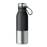Termosflaska av stål med skyddande silikonhölje 600 ml - black