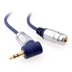 kenable PURE Right Angle 90 Degree 3.5mm Jack to Socket Headphone Extension Cable 0.5m [0.5 metres]