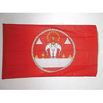 AZ FLAG - Drapeau Etendard Royal du Laos 1945-1975 - 150x90 cm - Drapeau Royaume Laotien 100% Polyester avec Fourreau et cordelette - Pavillon 110 g