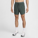 Nike Men's Dri-fit 18cm (approx.) Brief-lined Running Shorts Stride Juoksuvaatteet VINTAGE GREEN/BLACK
