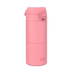 Ion8 Leak Proof Insulated Travel Mug, Triple Lock Secure, Spill-Free in Transit, Hygienic Cover, Easy-to-Clean, Perfect On-The-Go, Rose Pink, Stainless Steel