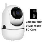 Anpviz 1080P Mini caméra PTZ Wifi Intérieur Smart Baby Monitor Mini caméra IP sans fil Prise en charge 5G Wifi Suivi automatique YIIOT App View, caméra avec 64 Go