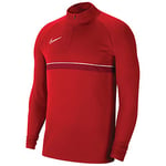 NIKE Men's M Nk Df Acd21 Dril Top Sweatshirt, Red White, M UK