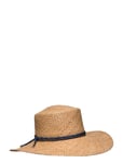 Logo-Charm Straw Sun Hat Accessories Headwear Straw Hats Beige Lauren Ralph Lauren
