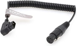 Cable d'alimentation XLR 4 Broches vers D-Tap pour Appareil Photo Reflex num¿¿rique Practilite 602 LED Lumi¿¿re Sony F55 SXS Cable spiral¿¿.