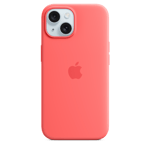 Apple Silikonskal med MagSafe till iPhone 15 – guava