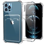 Stöttåligt Skal med Kortfack Förstärkta Hörn iPhone 11 Transparent