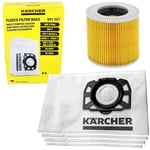 Bags Cartridge Filter For Karcher WD3 SE4001 Cloth Vacuum Cleaner KFI357 x 4