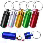 6-pack aluminium pillerburk, pillerburk nyckelring, portabel mini pillerburk