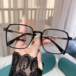 Antifrån blått ljus läsglasögon fyrkantiga glasögon SVART Svart Svart Black Strength 150