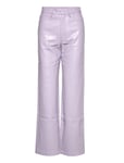 Rotie Pants Bottoms Trousers Leather Leggings-Byxor Purple ROTATE Birger Christensen
