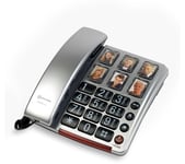 AMPLICOMMS BigTel 40 Plus Corded Phone - Silver, Silver/Grey