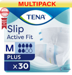 TENA Slip Active Fit Plus (PE Backed) - Medium - 2165ml - 3 Packs of 30 - Case