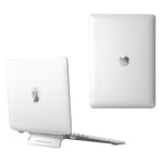 MacBook Air 15 M2/M3 (2023-2024) Plast Skal med Stativfunktion - Frostad Vit