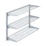 Storability Triton Products 1795 34-inch Length by 32-Inch Height Wall Mount Shelving Unit with 3-Wire Shelves