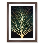 Gothic Tree Vol.3 Framed Wall Art Print, Ready to Hang Picture for Living Room Bedroom Home Office, Walnut A2 (48 x 66 cm)