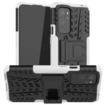 OnePlus 9 Pro - Ultimata Stöttåliga Skalet med Stöd - Vit White Vit