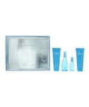 Davidoff Womens Cool Water Woman Eau de Toilette 50ml, Eau de 15ml, Body Lotion 75ml + Shower Gel Gift Set - NA - One Size