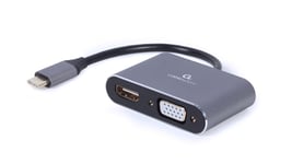 Cablexpert USB-C till HDMI/VGA-adapter 4K UHD