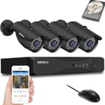 5MP 8 Channel DVR Outdoor CCTV Camera System with 1TB Hard Drive, 4x