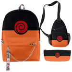 YANGPP Naruto Character Peripheral Backpack Hommes Et Femmes Cartable Pen Bag Messenger Bag Set-5 Styles, Taille Unique