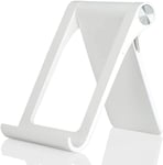 Cell Phone Stand-Phone Dock: Cradle, Holder, Stand for Office Desk, Multi-Angle Adjustable Desk For Samsung Galaxy S22 S21 S20 FE A21S A41 A51 A71 5G NOTE 20 S20 PLUS & Smartphones (WHITE)