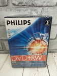 Philips DVD+RW ~ 1-2.4x 4.7GB Single Sided x5 ~ New & Sealed, recording