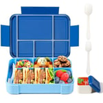 Diboniur Lunch Box, Bento Lunch Box Enfant Adulte, 1330ml Anti-Fuite Boite Repas avec Couverts, Boîte à Lunch pour Micro-onde Lave-vaisselle École Pique-Nique Travail (Bleu)