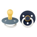 BIBS Pacifier Colour Latex Size 1 Petrol GLOW/Deep Space GLOW 2-pack