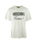 Moschino Mens A0710 5240 1002 T-Shirt - White Cotton - Size 2XS