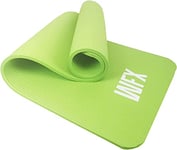 #DoYourFitness x World Fitness | Tapis de fitness "Yamuna" | 183x61x1,5cm | antidérapant & robuste | tapis de gymnastique idéal pour yoga, pilates, workout, outdoor, gym & home | Vert
