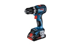 Slagskrutrekker / bor Bosch GSB 18V-90 C Professional; 18 V; 2x4,0 Ah batteri. + L-Boxx 136