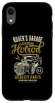 Coque pour iPhone XR Roger's Hotrod Garage, voiture classique, Roger Design