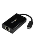 StarTech.com USB-C to Ethernet Adapter w/ PD Charging - USB-C GbE Adapter - network adapter