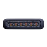 Varningsljus / Blixtljus Strands Dark Knight Strobe light 6LED - 12/24V / 10W / 129 mm, Mörk lins